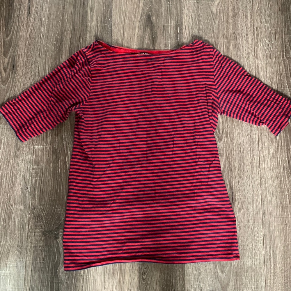 Red Striped Fitted Shirt